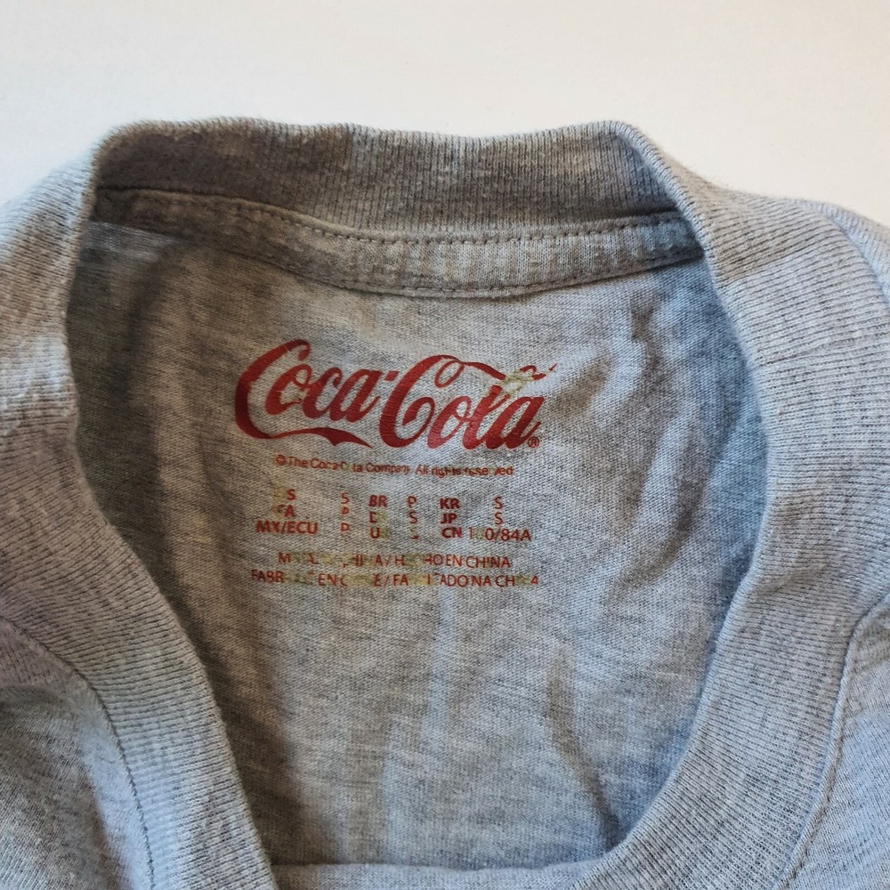 Coca‎ Cola Crop Top Size S Gray T-Shirt Coke Girls Ladies  Grey - Picture 4 of 6